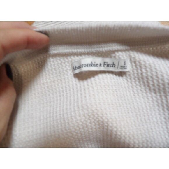 Abercrombie & Fitch crop waffle weave henley S - Picture 5 of 5